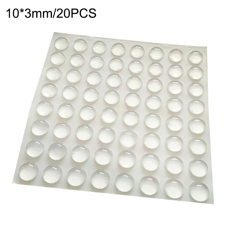 

20pcs Silicone Rubber Feet Bumpons Adhesive Round Self Stick On Circles Door Buffer Non Slip Soft Transparent Damper Pads