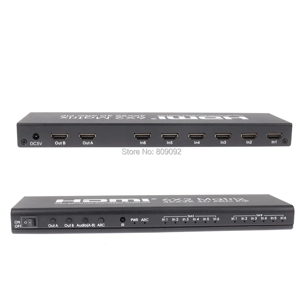Матричный коммутатор 6x2 HDMI 4K x 2K 6 в 2 выхода матричный монитор сплиттер