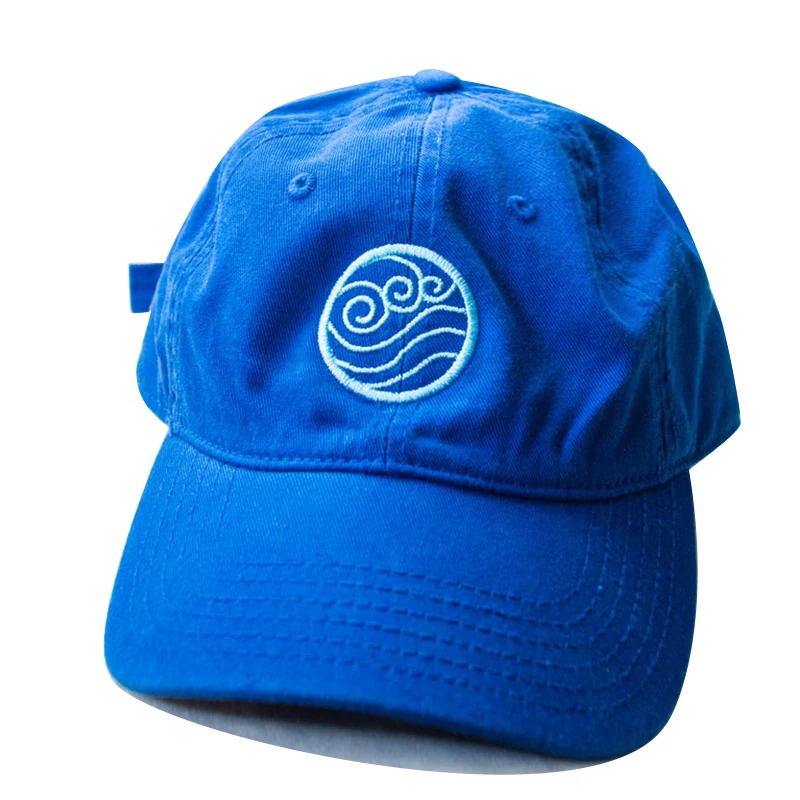 

Blue the Last Airbender Inspired Embroidered sports baseball cap Water Tribe Symbol fashion Dad Hat cotton kpop snapback
