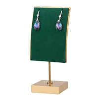 simple and portable multicolor metal plate microfiber leather jewelry pendant earrings necklace counter window display stand