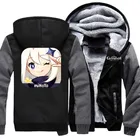 Толстовка с капюшоном Game Genshin Impact Paimon, зимнее пальто, повседневная Толстая парка с капюшоном, Мужская одежда, спортивный костюм Outwe