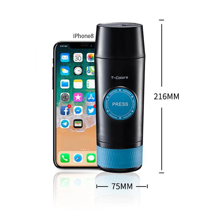 Мини эспрессо портативная кофемашина электрическая USB с экстрактом горячего и