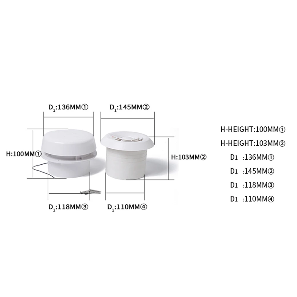 60CFM потолочный эффективный вытяжной вентилятор из АБС пластика для автофургона