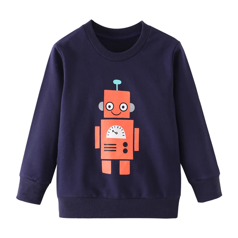 27kids 2-7years Animal Rabbit Appliques Girls Sweatshirts Child Kid Clothes Autumn Baby Girl's Clothing Boys Long Sleeve Tops