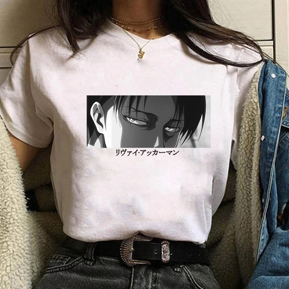 

Harajuku Стиль Аниме футболки обувь для косплея по аниме «атака на Титанов» мультфильм мужская футболка с рисунком Летняя женская повседневная...