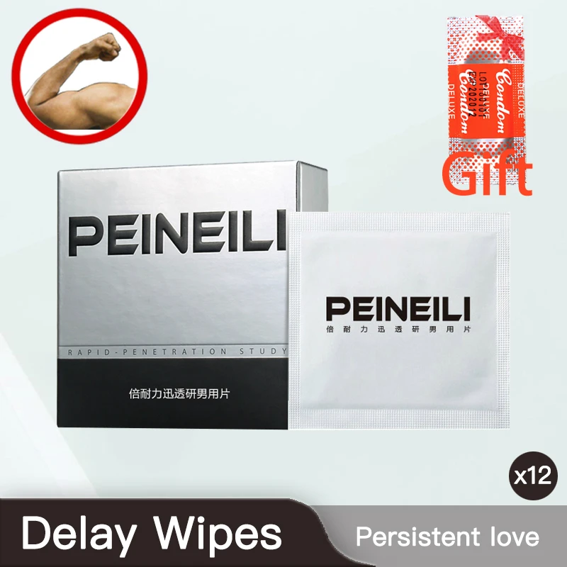 Влажные салфетки с задержкой для мужчин 12 шт./упак. влажные естественным запахом