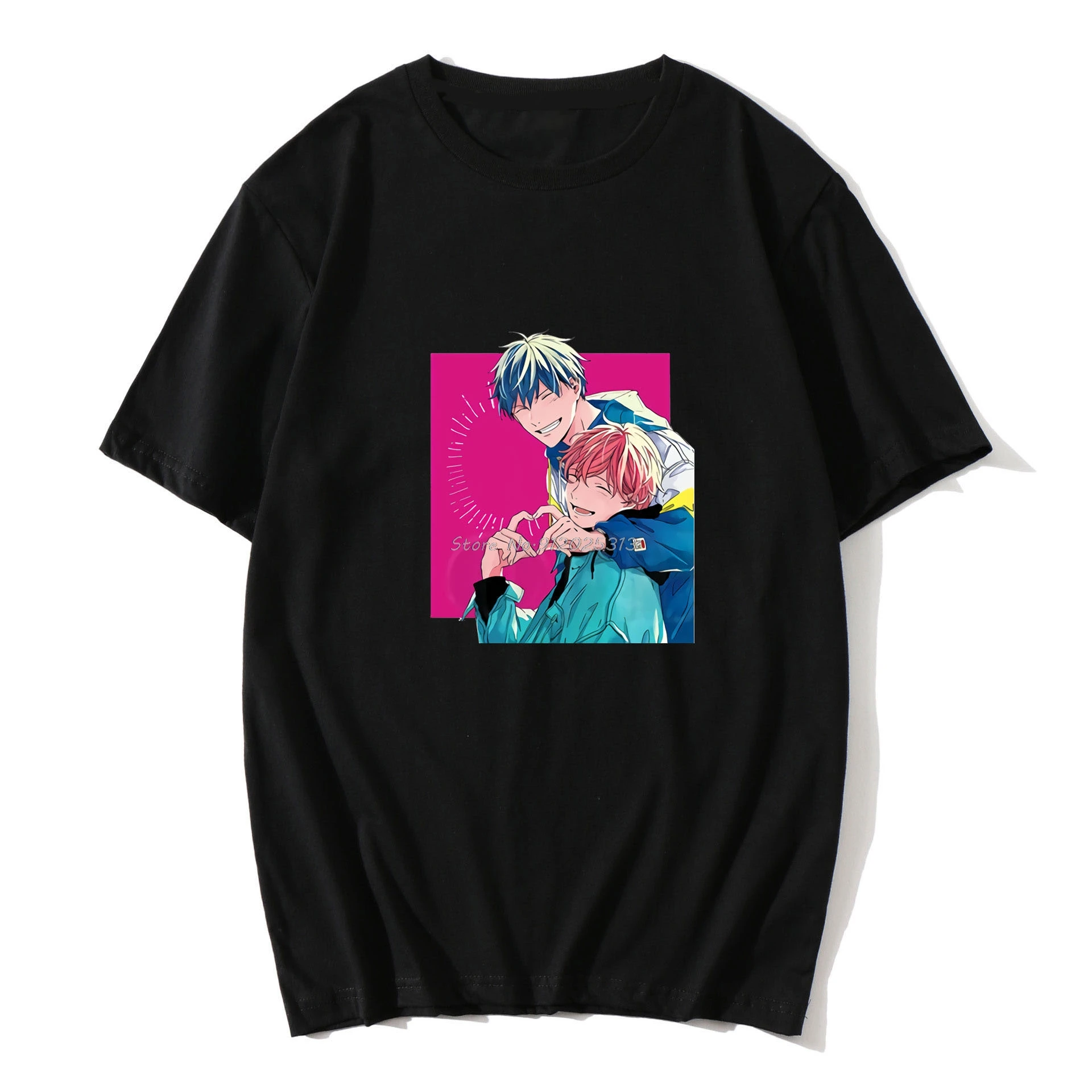 

Модные футболки Yaoi Bl Give Yaoi с Аниме Манга музыка, топы, футболки, уличная одежда для мужчин и женщин, Повседневная забавная футболка с коротки...