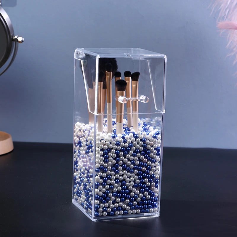 C wht bl pearl Акриловая Кисть для макияжа держатель для ведра Ручка Кисть контейнер красивая щетка ведро карандаш для бровей органайзер для косметики держатель чехол - Цвет: C wht bl pearl