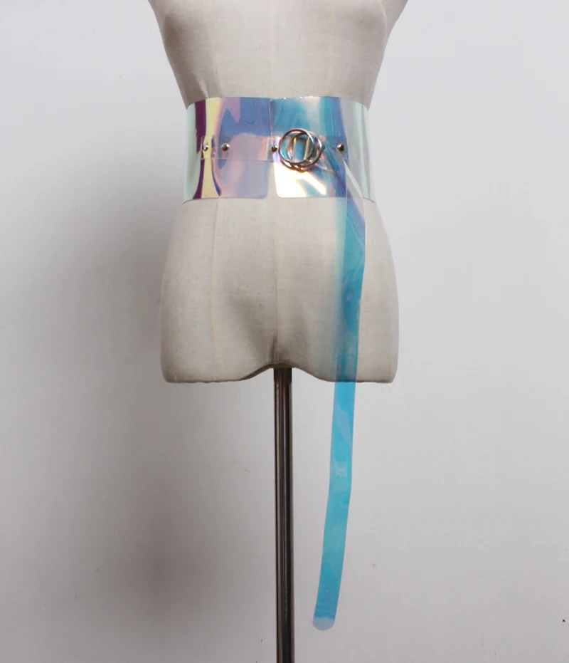 Новая индивидуальная прозрачная иллюзия широкая талия женская мода натуральный