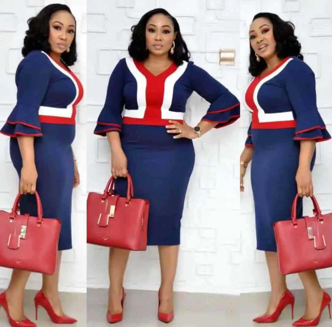 

Новое поступление 2019, Осеннее элегантное модное платье в африканском стиле, Женское Платье До Колена