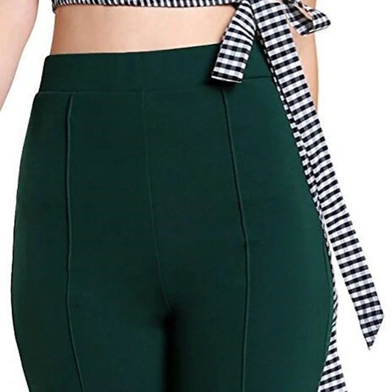 

Autumn Winter Pants Women 2021 Stretch Slim Bell Bottom Trousers Plus Size Joggers Women Flare Pants Black Baggy Female Pants