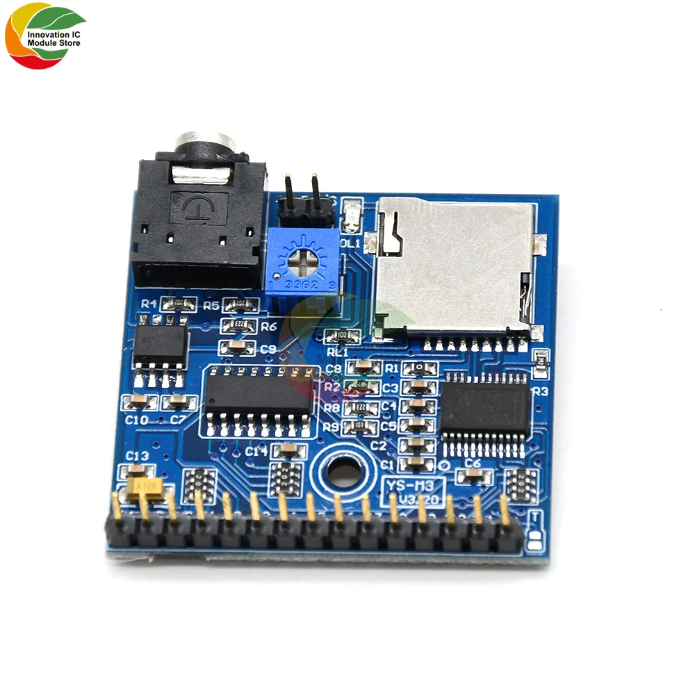 

Ziqqucu Voice Playback Module MP3 Reminder Board TF-Card Slot Adjustable Potentiometer Serial Port Expansion Board for Arduino
