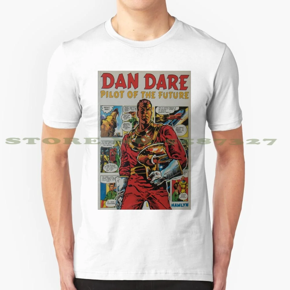 Dan Dare' Retro Comic Book Art Cool Design Trendy T-Shirt Tee Dan Dare Comic Book Child Kid Retro Old Hero Soldier Future S