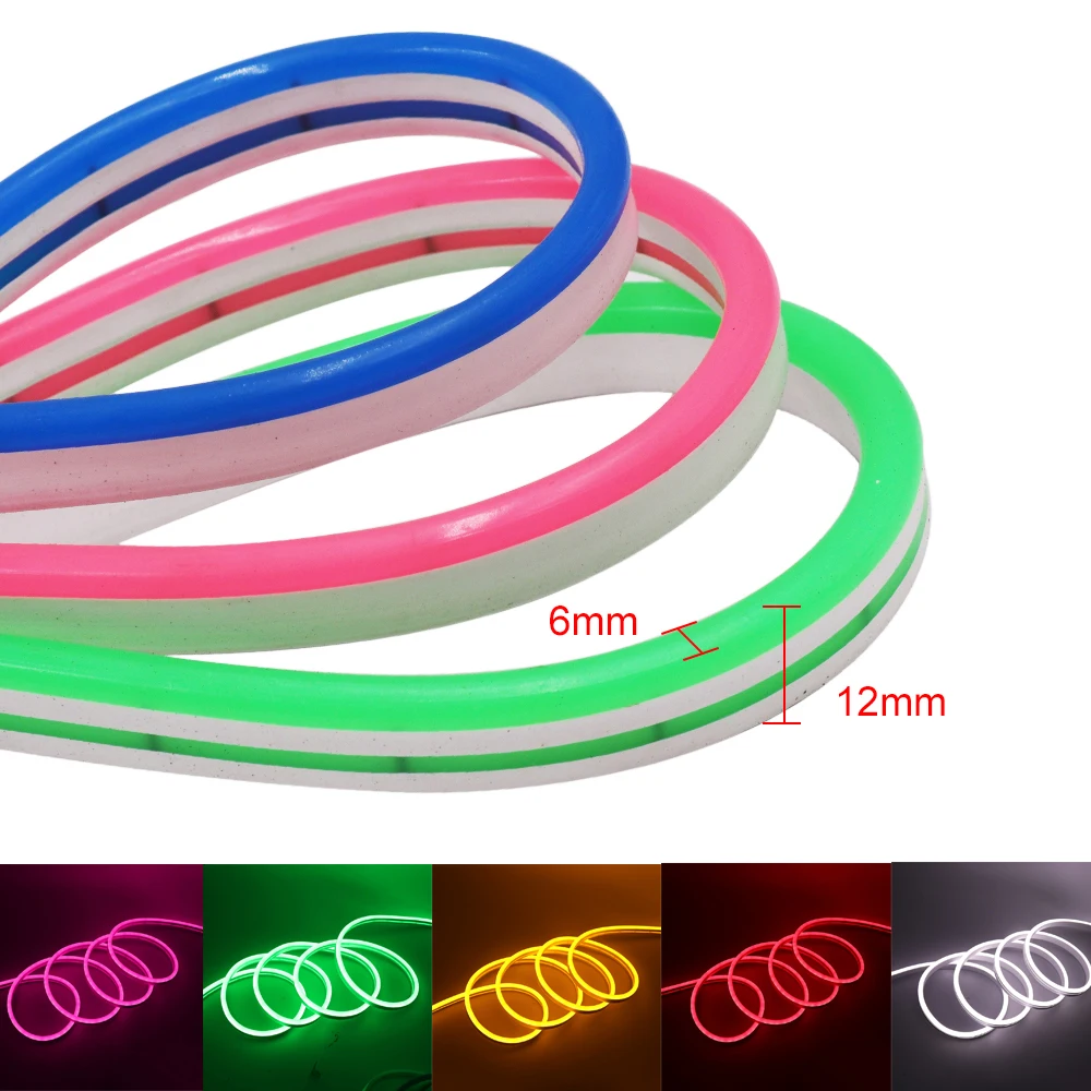12 В постоянного тока неоновый светильник светодиодный SMD 2835 120 светодиодов/м