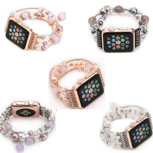 Модный женский браслет из агата для Apple Watch ремешок iWatch 5 42 мм 44 38 40 Seies 4 3 2 1