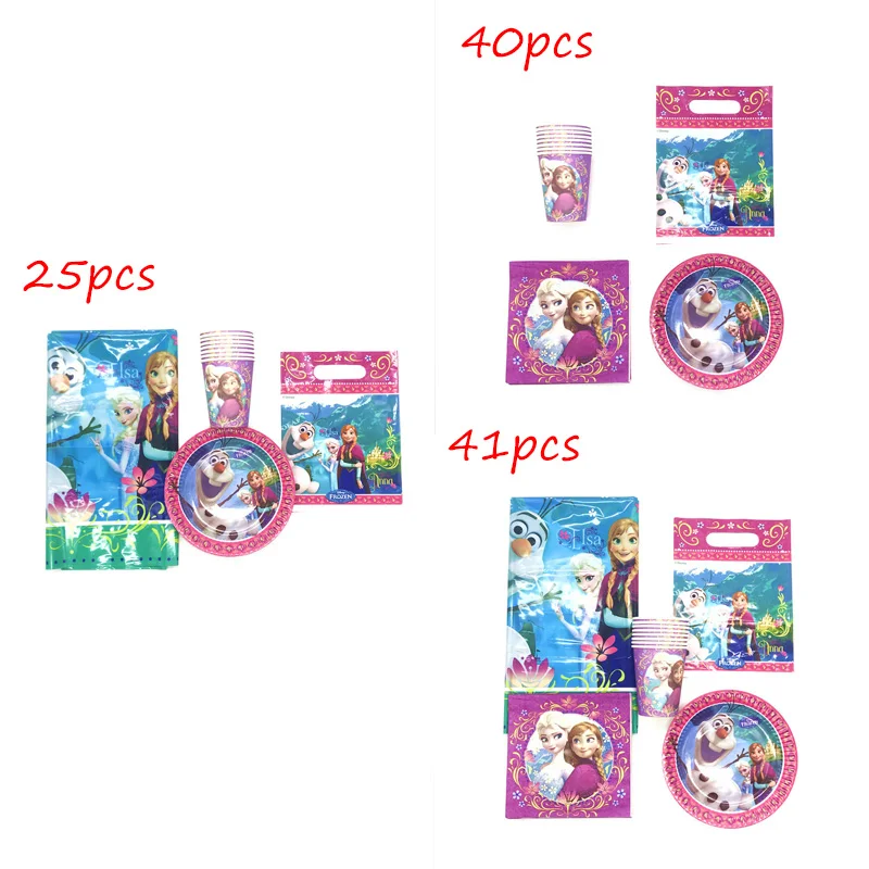 41 шт. Disney замороженные Тема красивые одноразовые День рождения украшения для