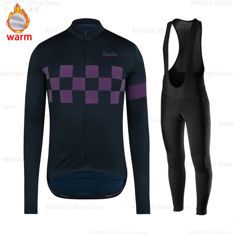 

2021 Mens Cycling Suit Bib Set Warm Wool Fleece UCINEOS Team Winter Ropa Ciclismo Invierno Bicycle Mtb Triathlon Bike Jersey