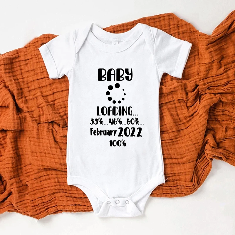 

Baby Announcement Baby Loading 2022 Newborn Baby Bodysuits Pregnancy Announcement Gift Pregnancy Reveal Baby Onesies Clothes