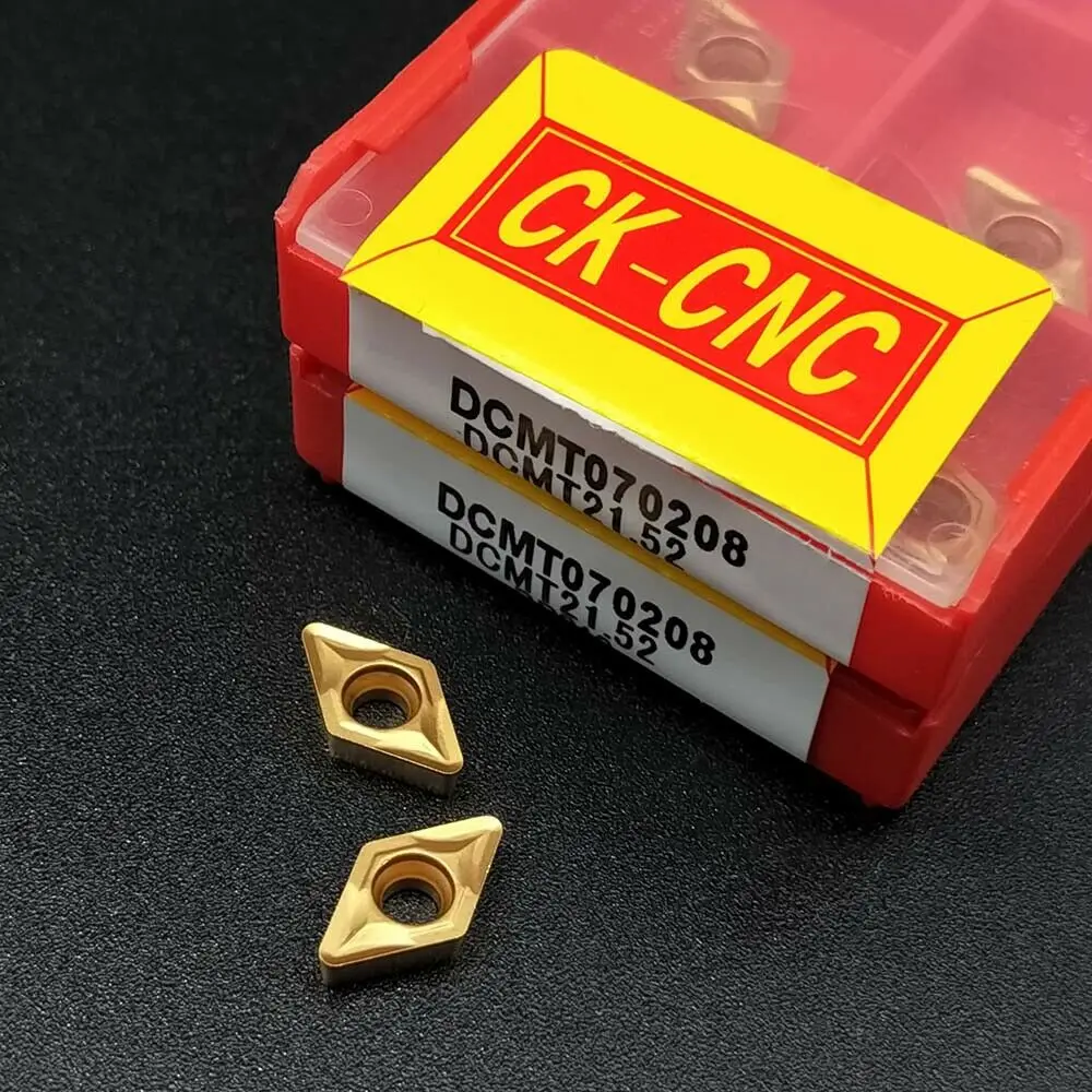 

20pcs DCMT070208 Carbide Inserts Turning Tools Cutter Lathe Grade Golden DCMT21.52 CNC tool lathe Carbide Blade