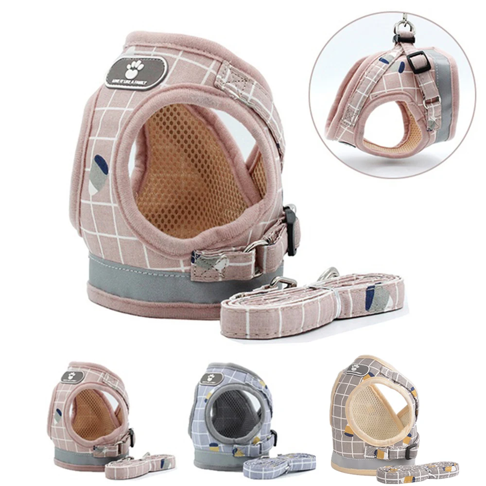 Светоотражающий ошейник для кошек и собак PAPASGIX дышащий поводок жилета