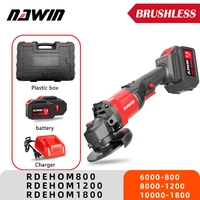 nawin cordless angle grinder 20v lithium ion battery machine cutting electric angle grinder power tool 125mm