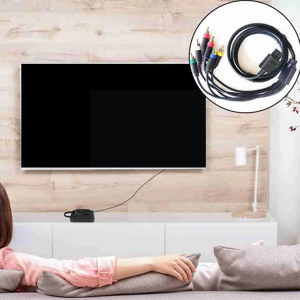 

Multifunctional Rgbs Cable Av Audio Video A/v Tv Cord For Game Console Rca N64 C6z2