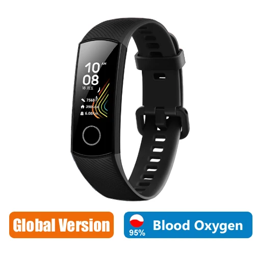 Global Version Black Huawei Honor Band 4 умный Браслет 50 м водостойкий фитнес-трекер сенсорный экран пульсометр дисплей вызов сообщение Показать - Цвет: Global Version Black