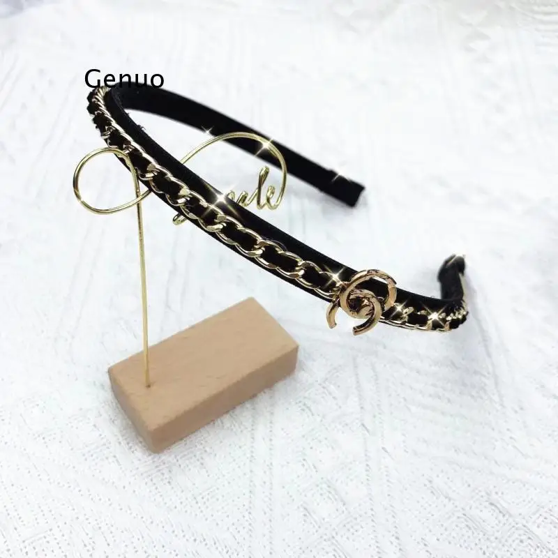 

Girl Letter Chain Fashion Hair Band Women Headband Elegant Narrow Side Hair Hoop Hair Accessories Bezel Headwear Turban Hairband