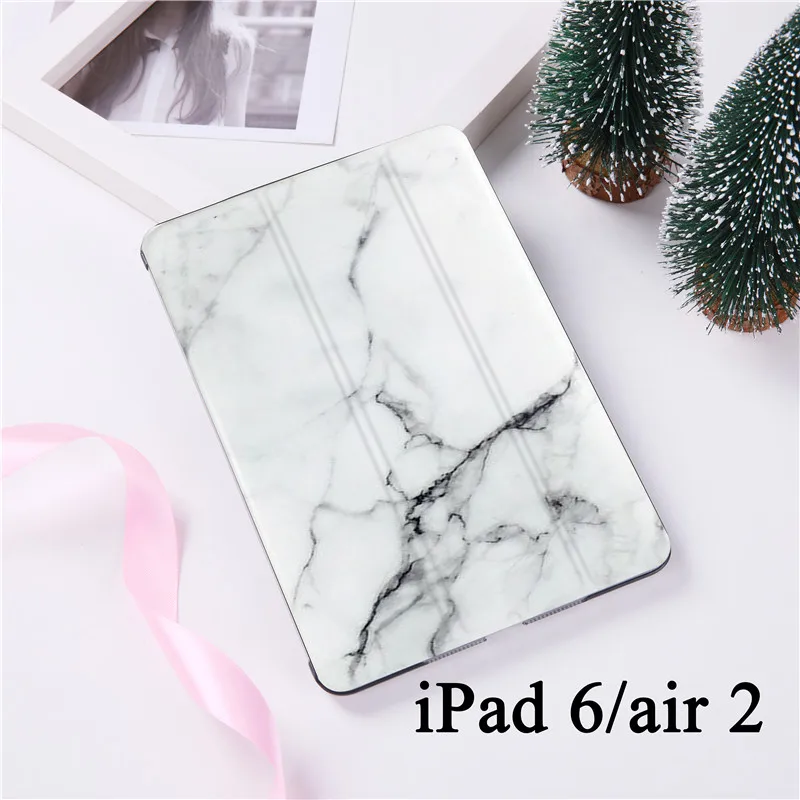 Для iPad 9,7 чехол жесткий мраморный узор планшет смарт-чехол для iPad 9,7 Air 1 2 Mini 1 2 3 4 5 iPad 2/3/4 Funda Capa - Цвет: B050010