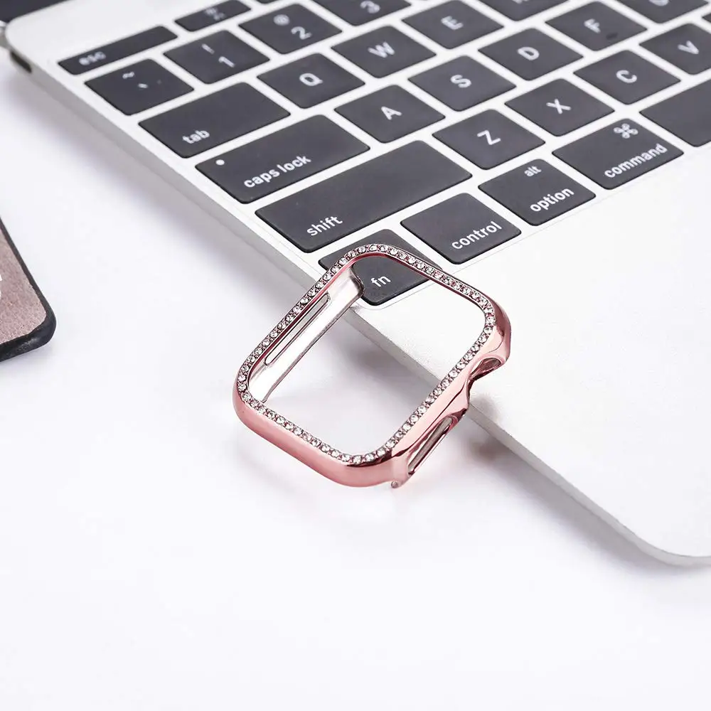 Чехол со стразами для apple watch Series 4 5 40 мм/44 мм iWatch, защитный чехол для экрана, чехол для apple Watch 38 мм/42 мм