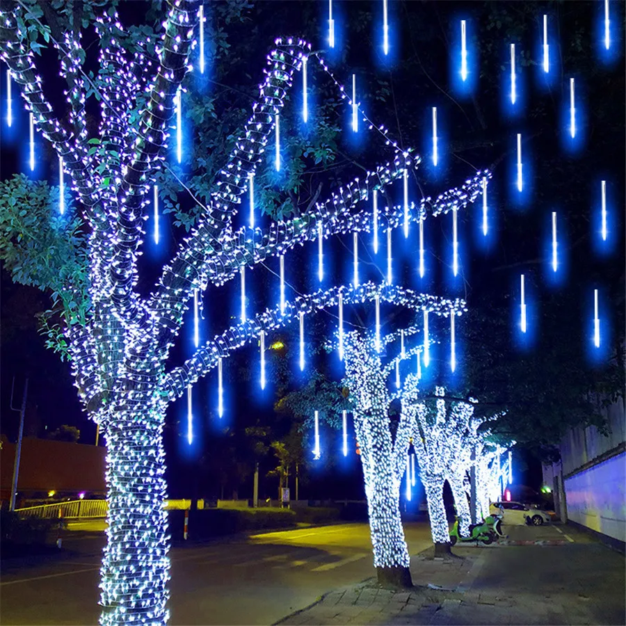 AC85-265V Holiday Led String Light Meteor Shower Rain Decorative Lamp for Street,Garden,Trees EU US Plug