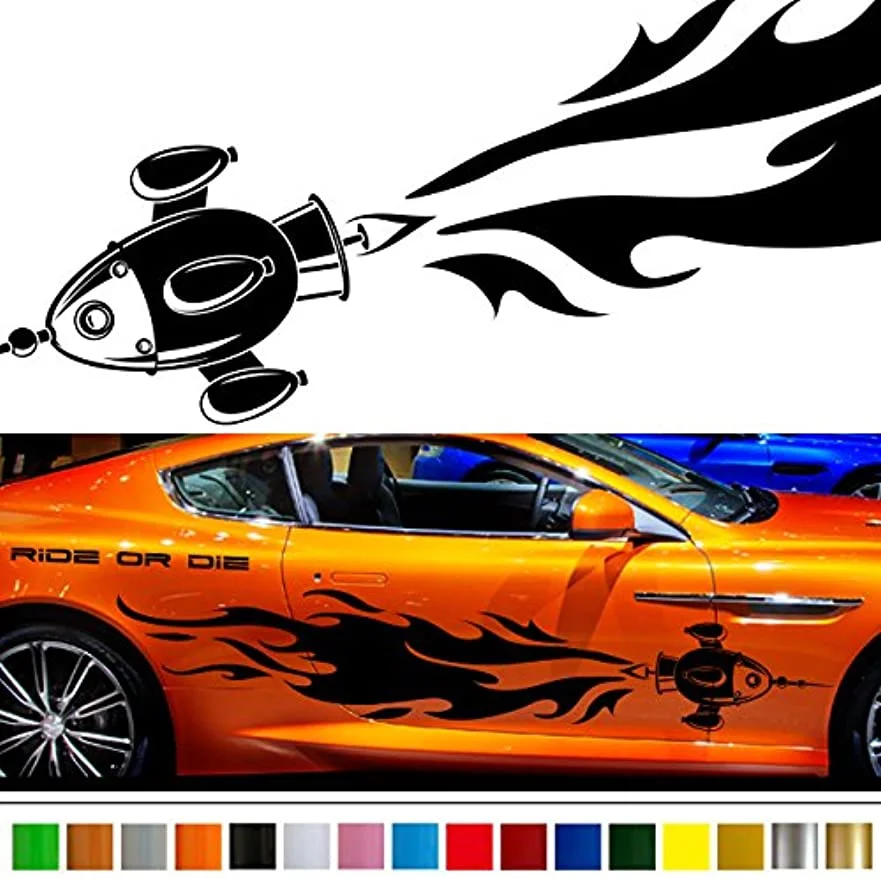

2PC Universal Side Skirt Car Door Sticker Decal Automobiles Auto Accessories