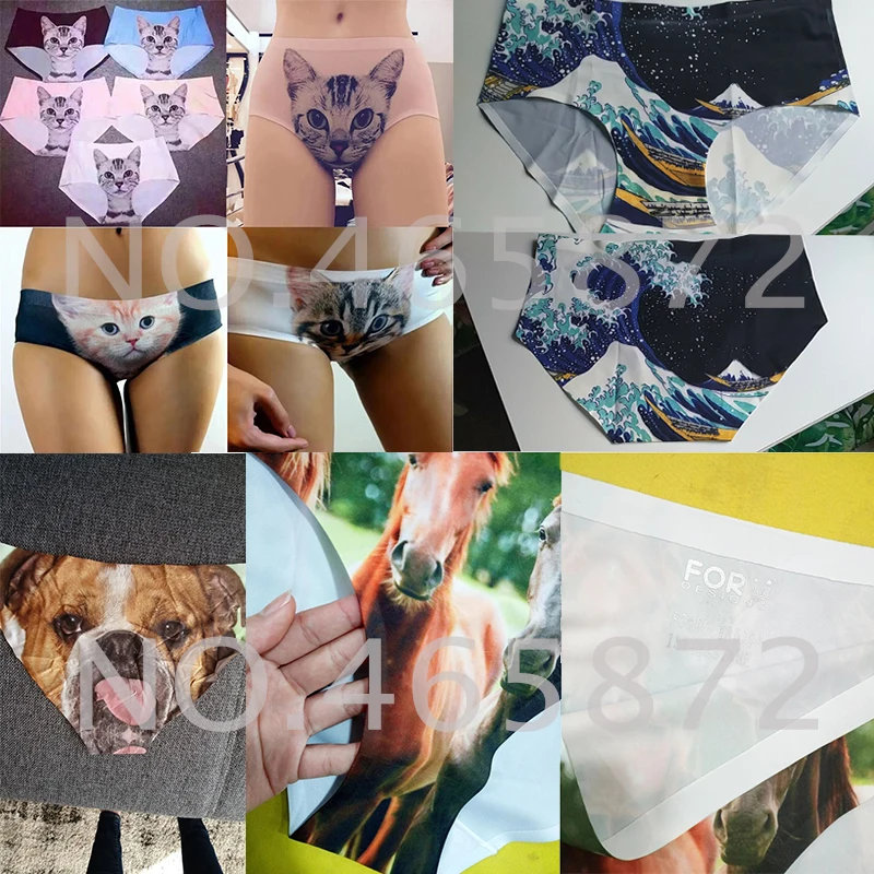 

FORUDESIGNS Sexy Panties for Women 3D Printed Briefs Panties Skull Printed Lingerie Underwear Fashion Mid-rise Seamless Panties