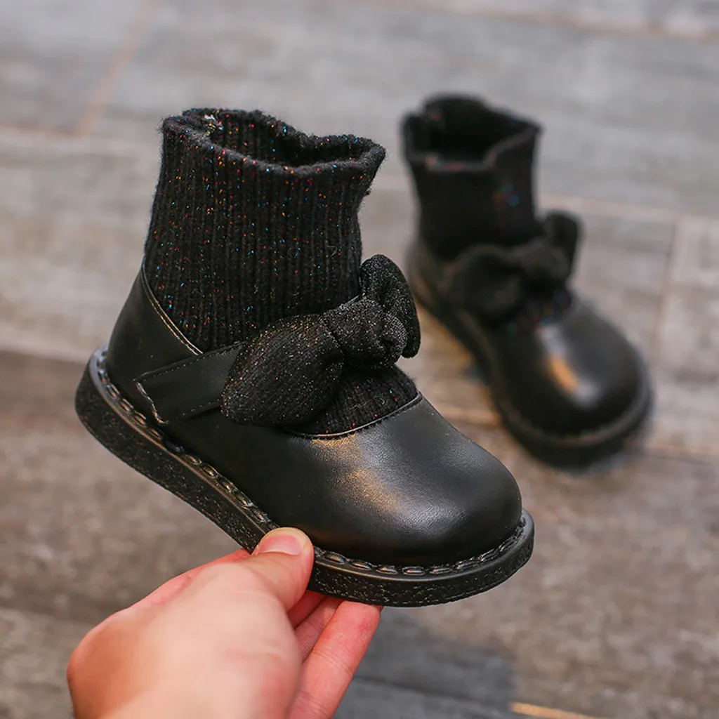 Ботинки для принцессы девочек зимние детские теплые спортивные ботинки