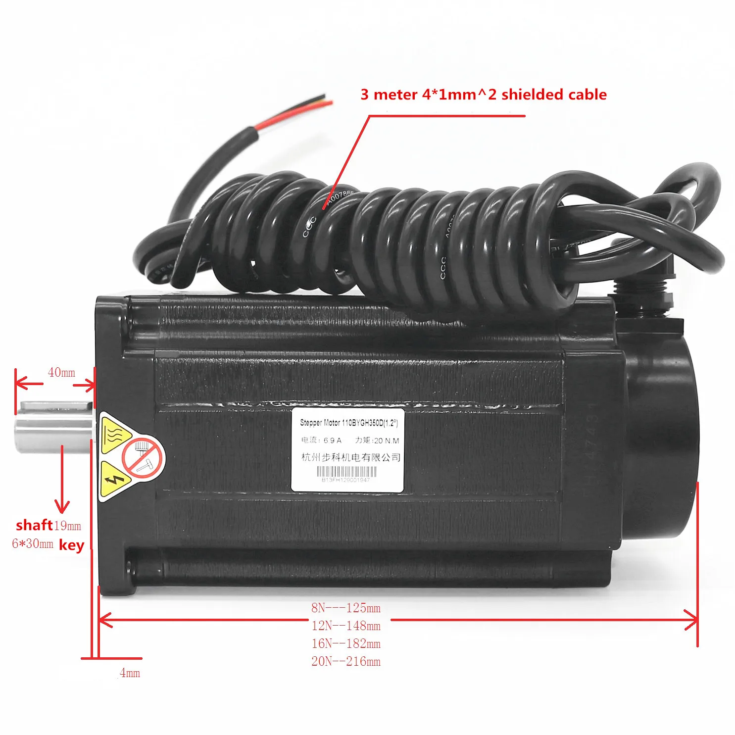 3sets large torque 20nm nema42 110 step motor drive set with 110BYGH350D stepper engine and 3M2280-10A driver for cnc lathe |
