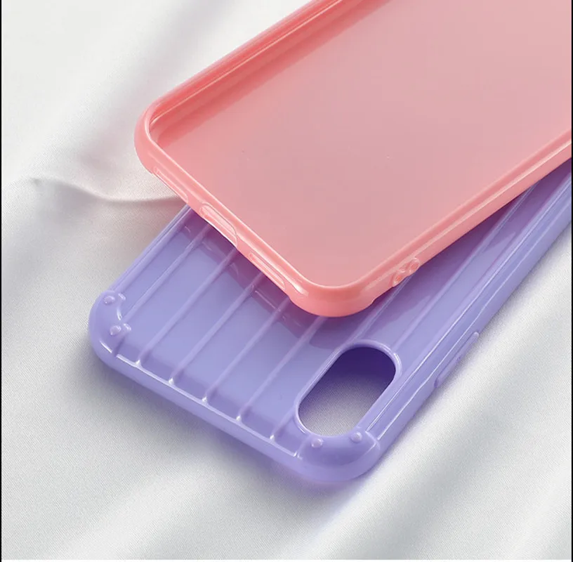 Чехол funda для iphone 11 pro max чехол чемодана мягкий силиконовый роскошный 6 6s 7 8 plus X XS MAX