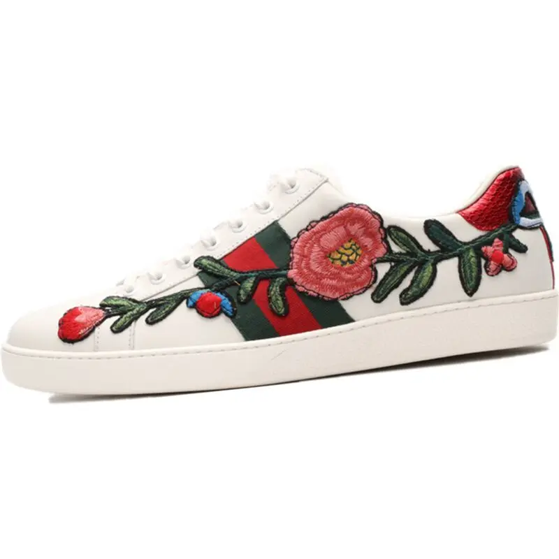 

Italy ACE Embroidered Stripes Low Top Skateboarding Shoes Luxury Bee Snake Designer Sneaker