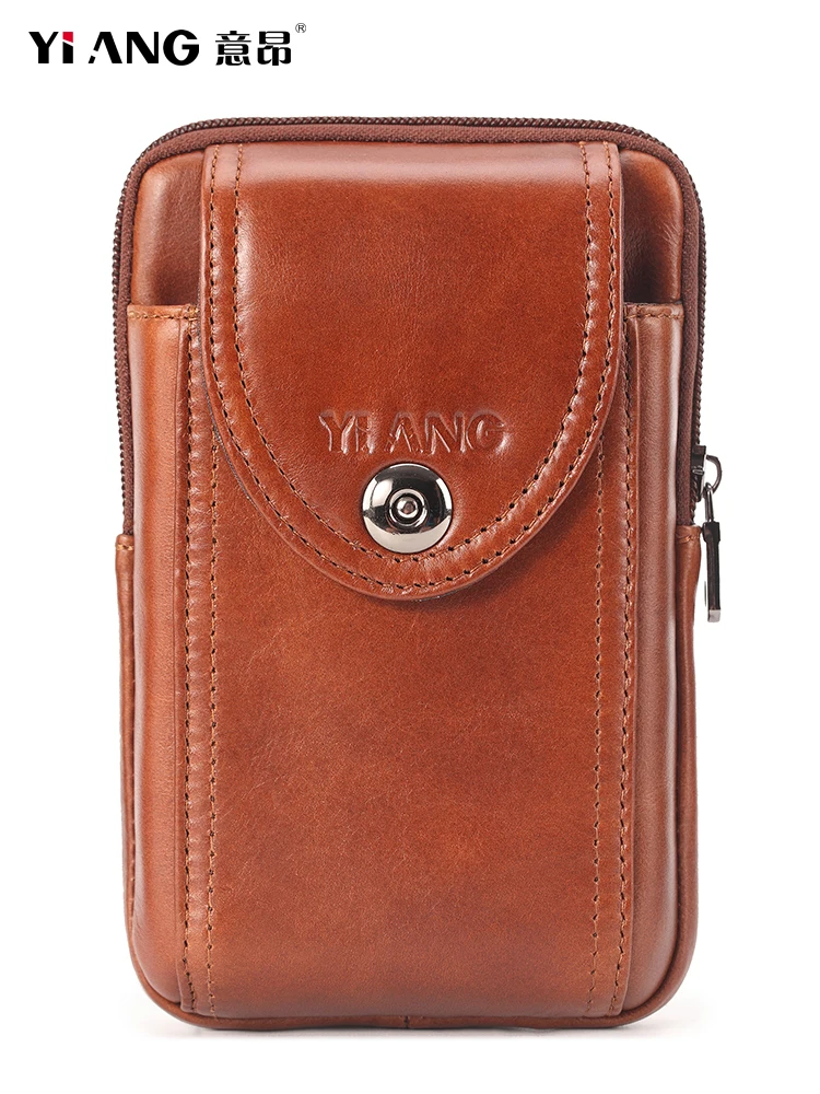 YIANG брендовая мужская сумка из воловьей кожи ремень маленькая ячейка/ремень