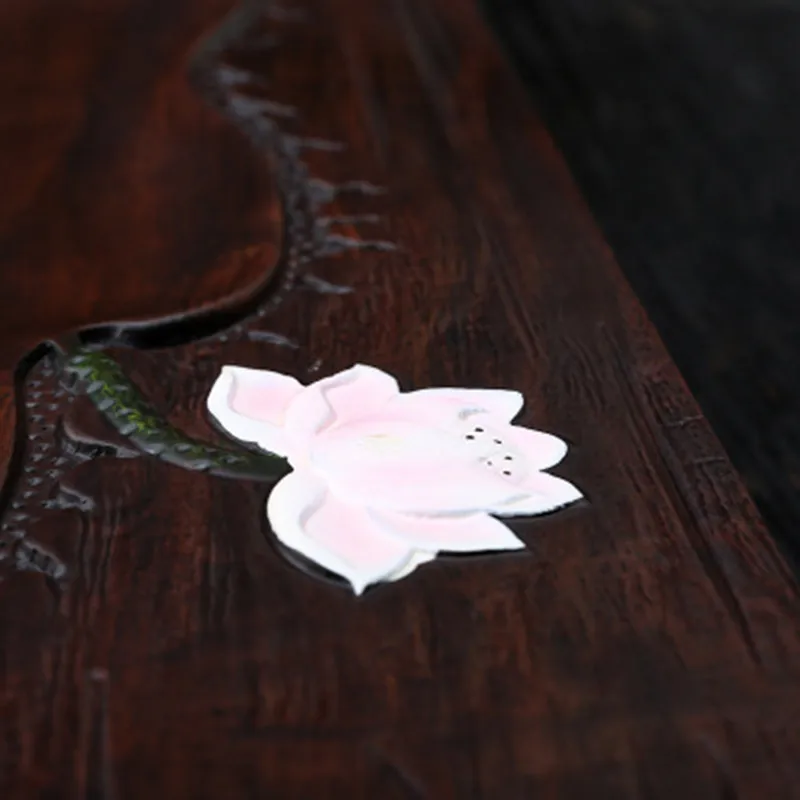 Ручная роспись чайный поднос из черного дерева цельная деревянная бревна доска