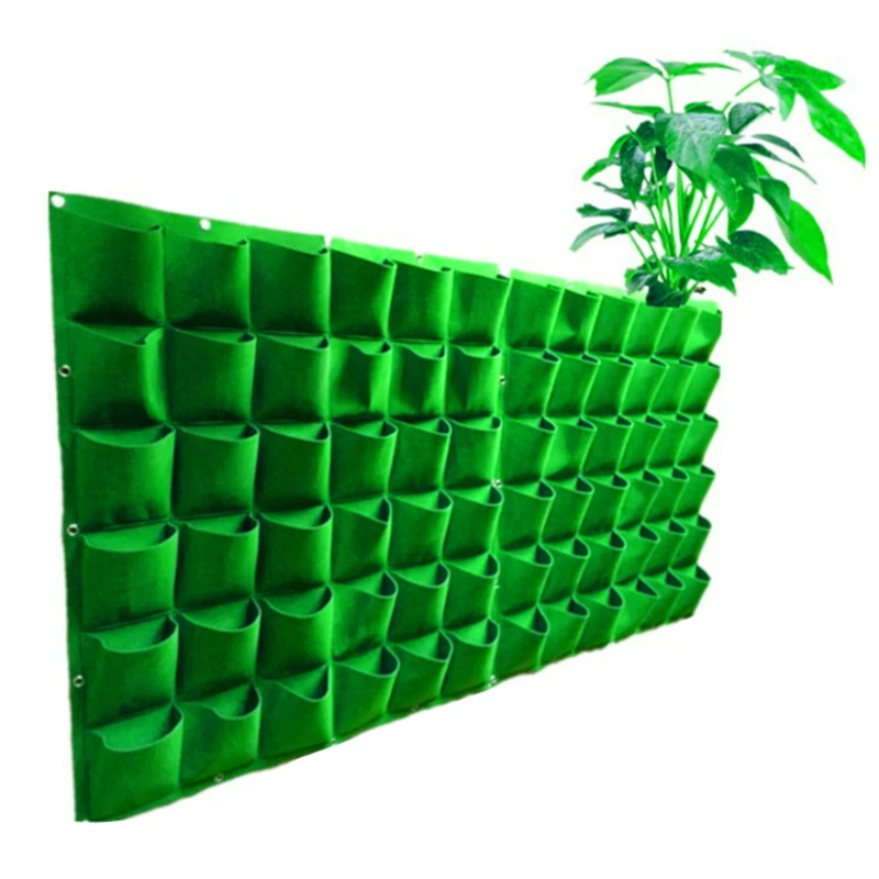 4/7/9/18/25/36/49/72 pockets garden wall hanging planting bags green plant grow vertical planter vegetable supplies | Дом и сад
