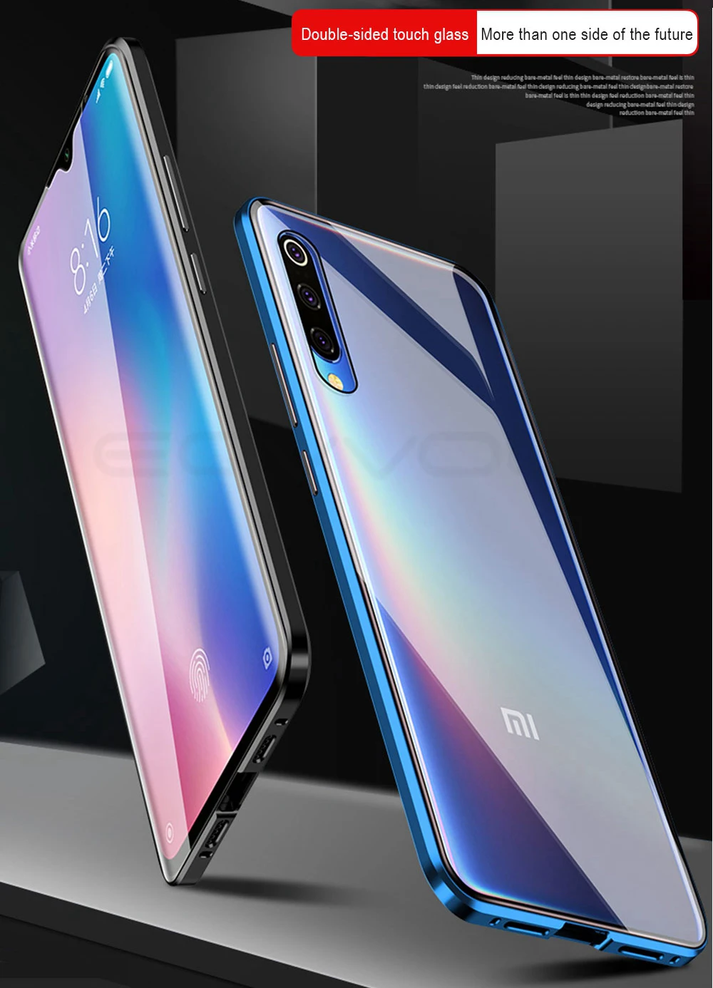Магнитный металлический 360 чехол для samsung Galaxy A8 Plus 2018 Передняя и задняя стеклянная