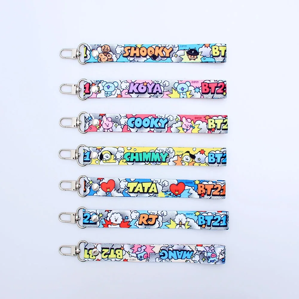 

LLBTS Youth League Name Bar Cartoon Cute Pendant Keychain Mobile Lanyard Schoolbag Streamer Kpop