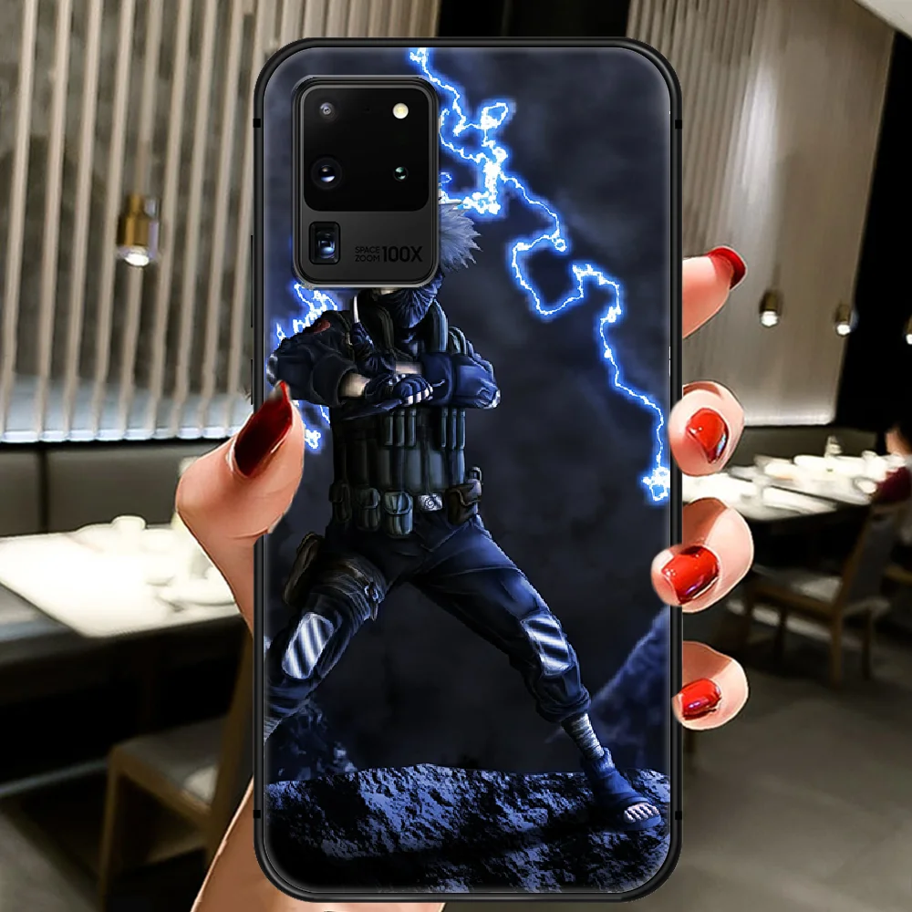 

Naruto Kakashi Anime Phone Case Cover Hull For Samsung Galaxy S 6 7 8 9 10 e 20 Edge Uitra Note 8 9 10 Plus black Funda Tpu