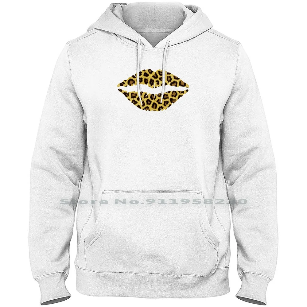 

Leopard Lips Hen Night Hoodie Sweater Big Size Cotton Hen Night Popular Cartoon Leopard Night Humor Cute Nerd Lips Geek Lip Hen