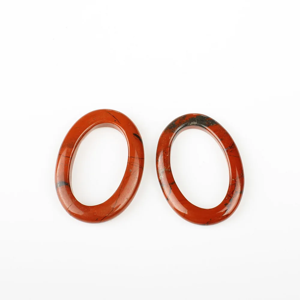 

2Pcs/Pack 2 Colors Round Hollow Heart-shaped Stone Agate Pendant Natural Semi Precious Stone Pendant Making Pendant Accessories