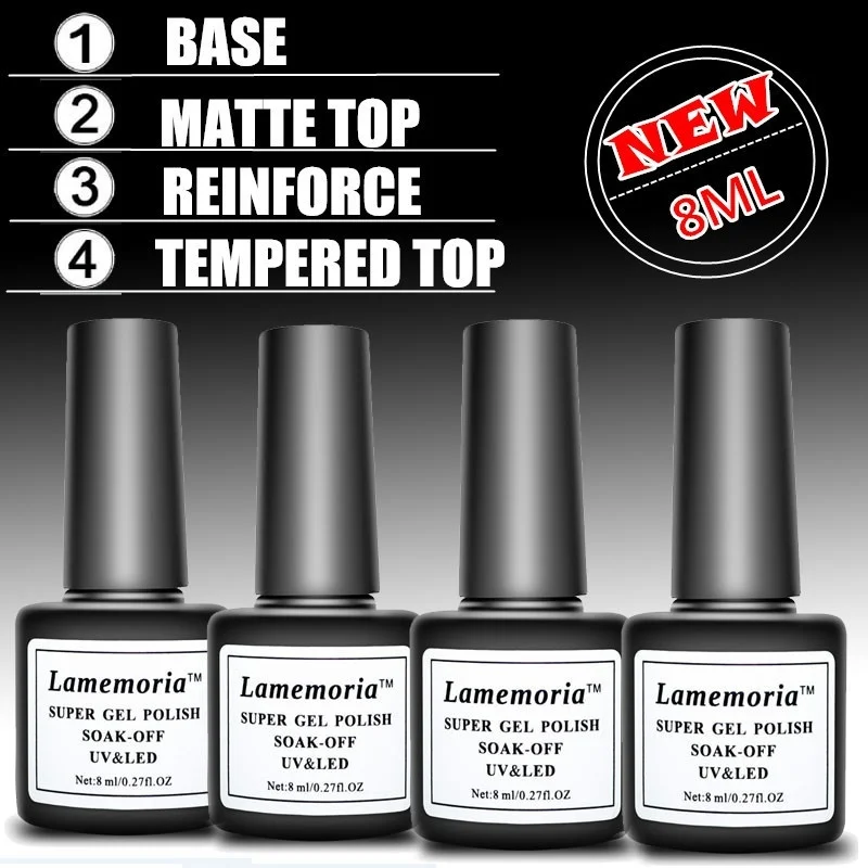 Nails Art праймер Базовое покрытие без протирания верхнее цветной гель матовый лак