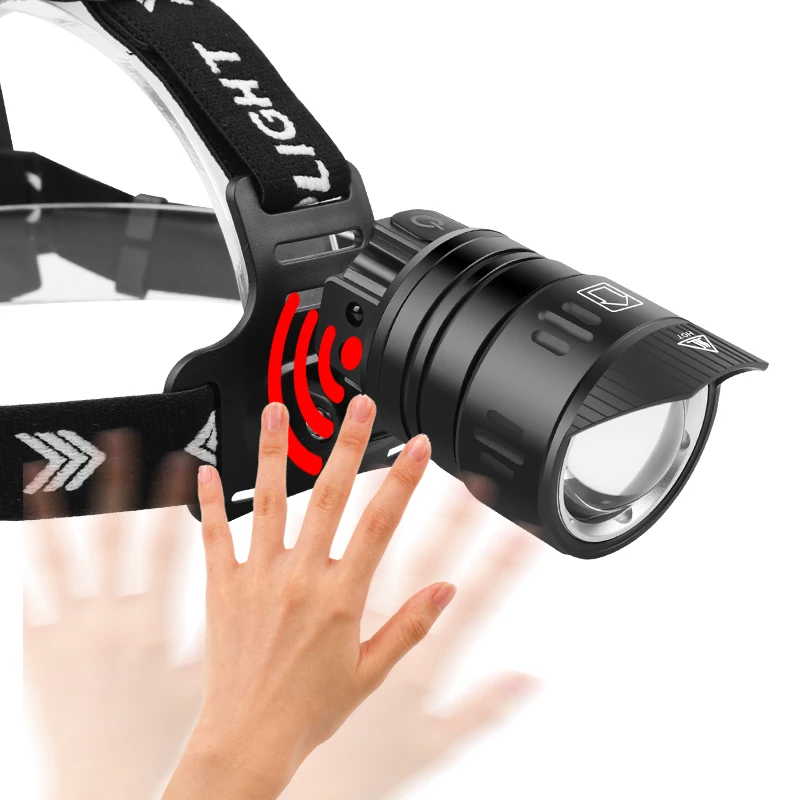 XHP160 1000000lm Сенсор светодиодные фары Powerbank Head Lamp 3 шт. 18650 лампочки с аккумулятором