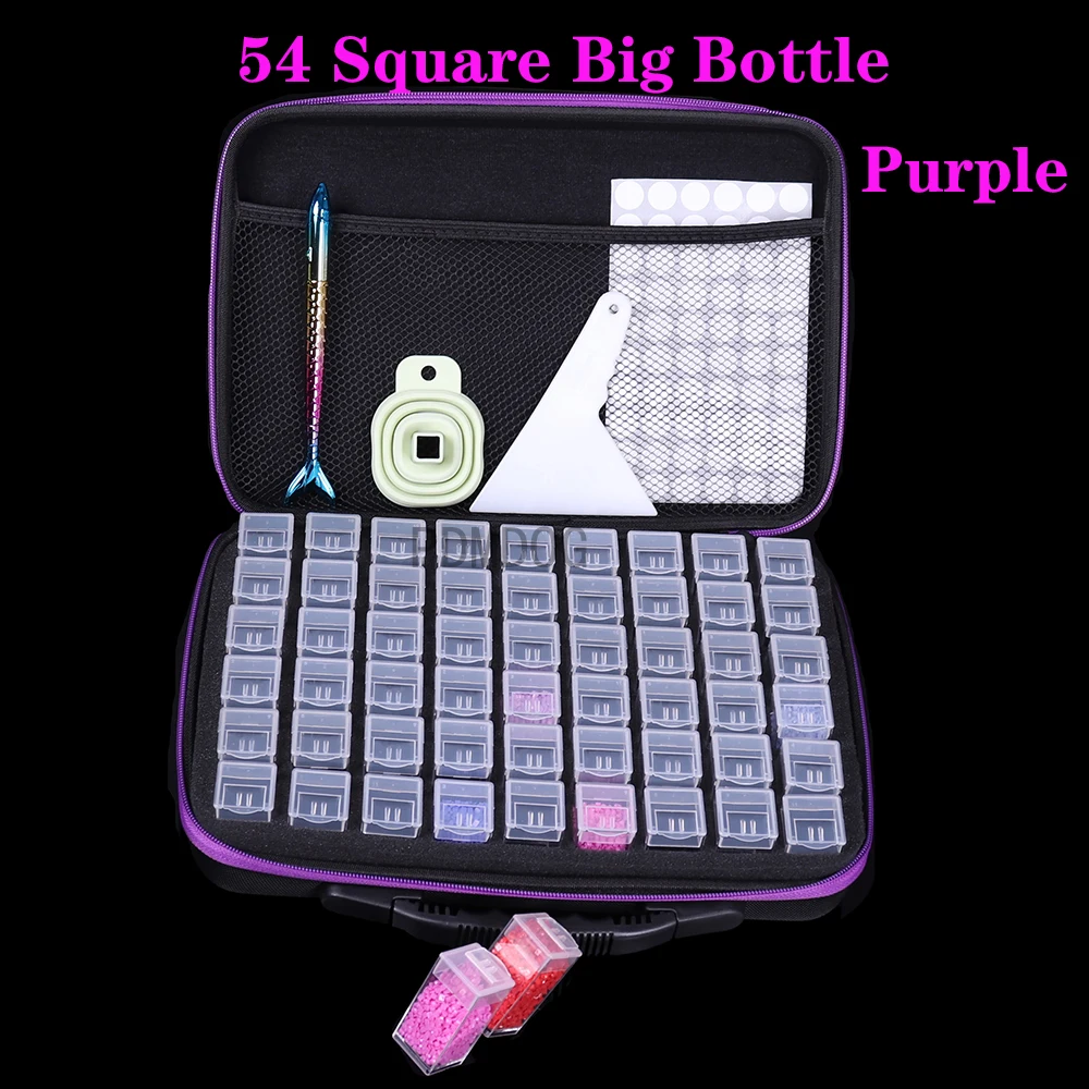 

45 больших квадратных бутылочек 5d, алмазная живопись, аксессуары, ящик для хранения инструментов, чехол для переноски, алмазная живопись, фот...