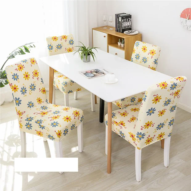 Чехол для обеденного стола большие эластичные чехлы на сиденья с принтом