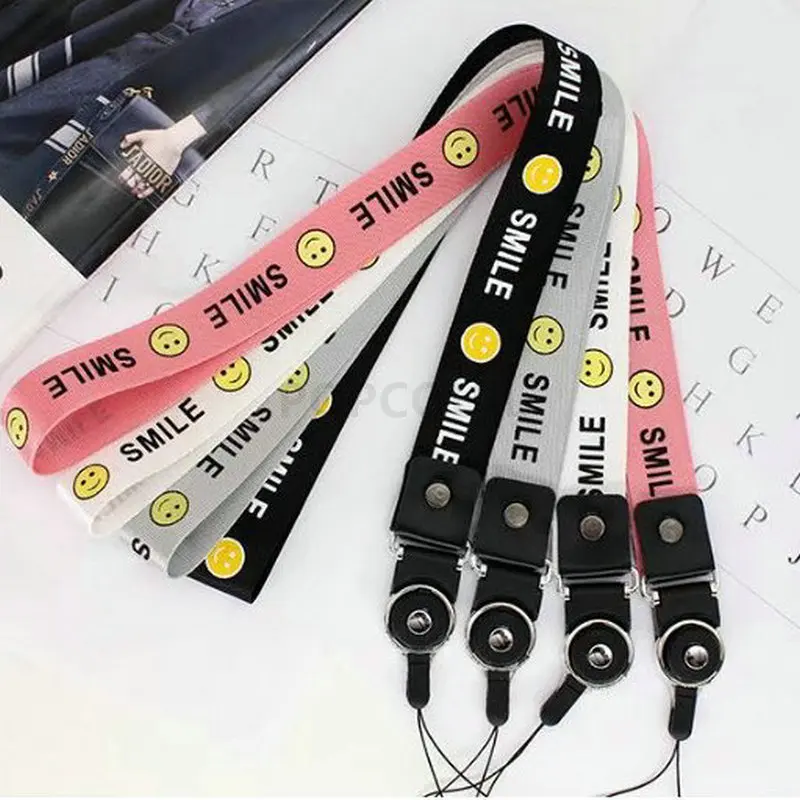 Popcouil 2 шт. смайлик ремешок брелок для ключей в виде пояса шейный ID мультфильм